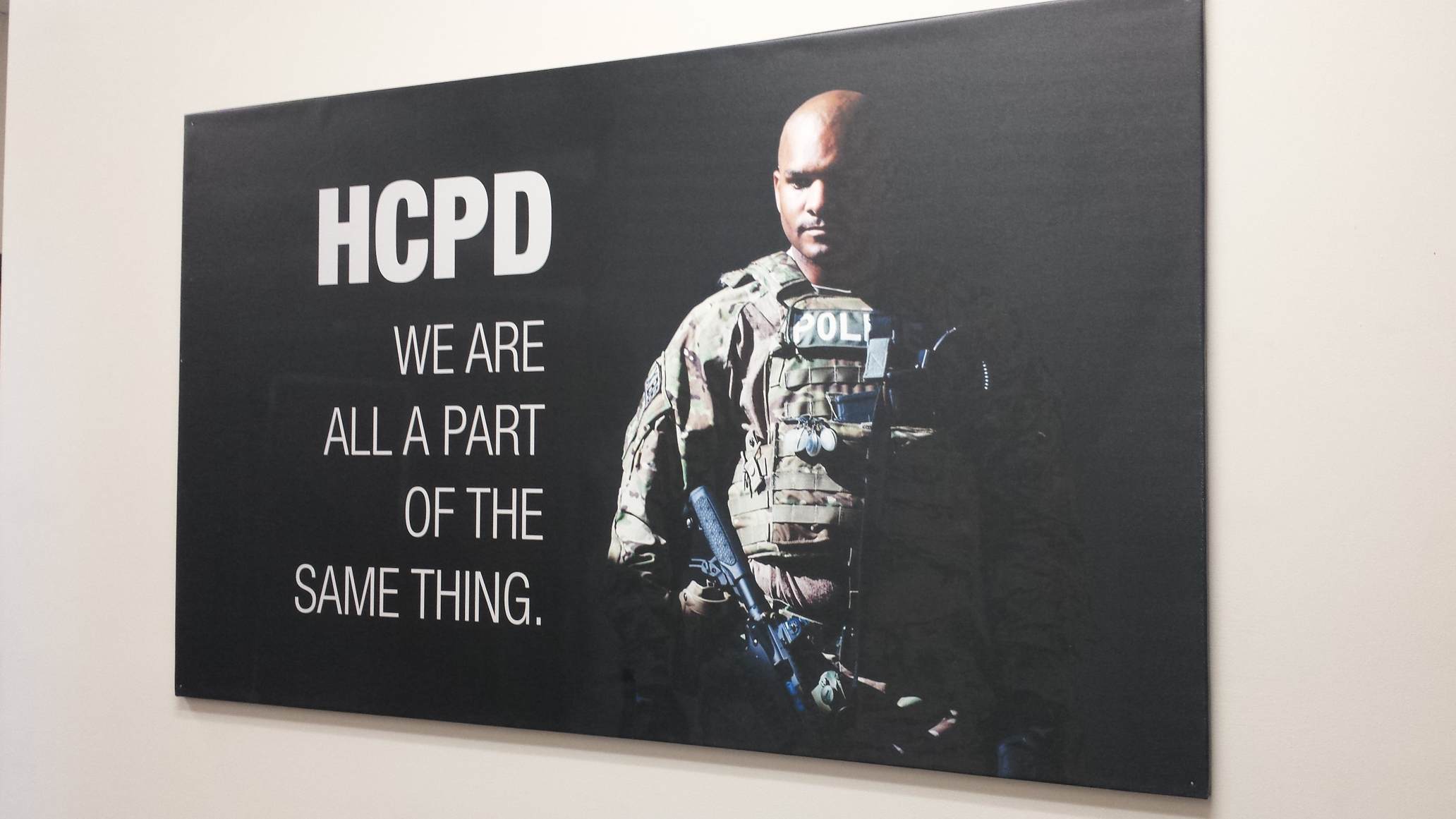 Inspirational police department wall art