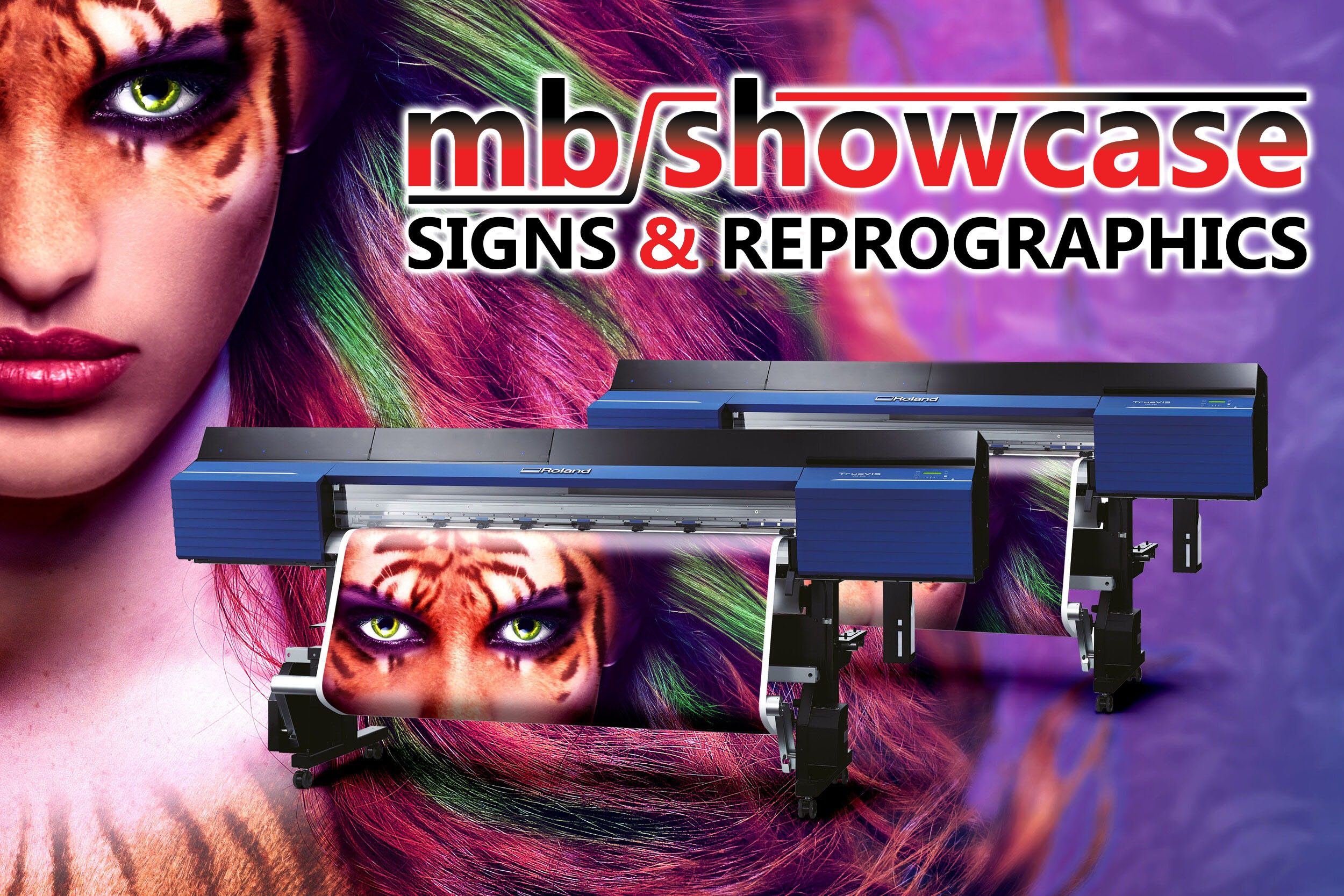 Colorful printing machines and artwork