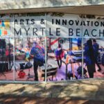 Arts and Innovation window mural Myrtle Beach